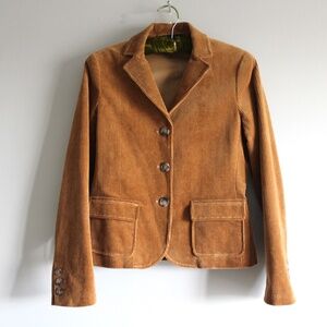 Theory Corduroy Three Button Blazer Made in USA